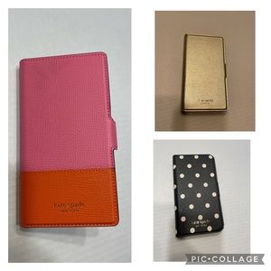 Kate Spade iPhone XS phone/wallet cases x3